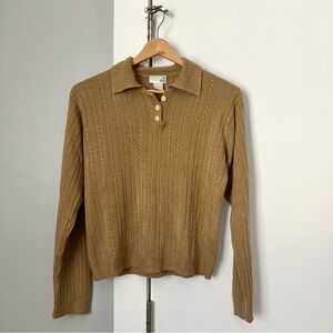 Vintage Tan Cable Knit Sweater